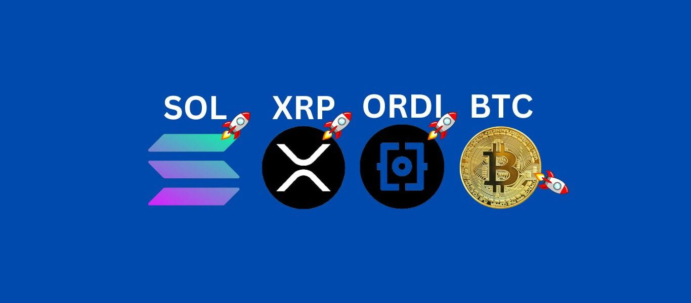 Solana SOL, Ripple's XPR, ORDI and BTC