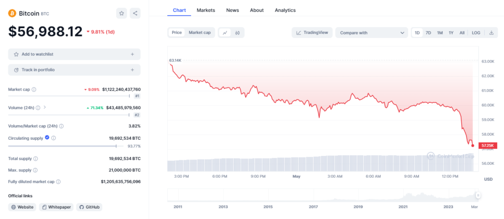 Bitcoin Slump
